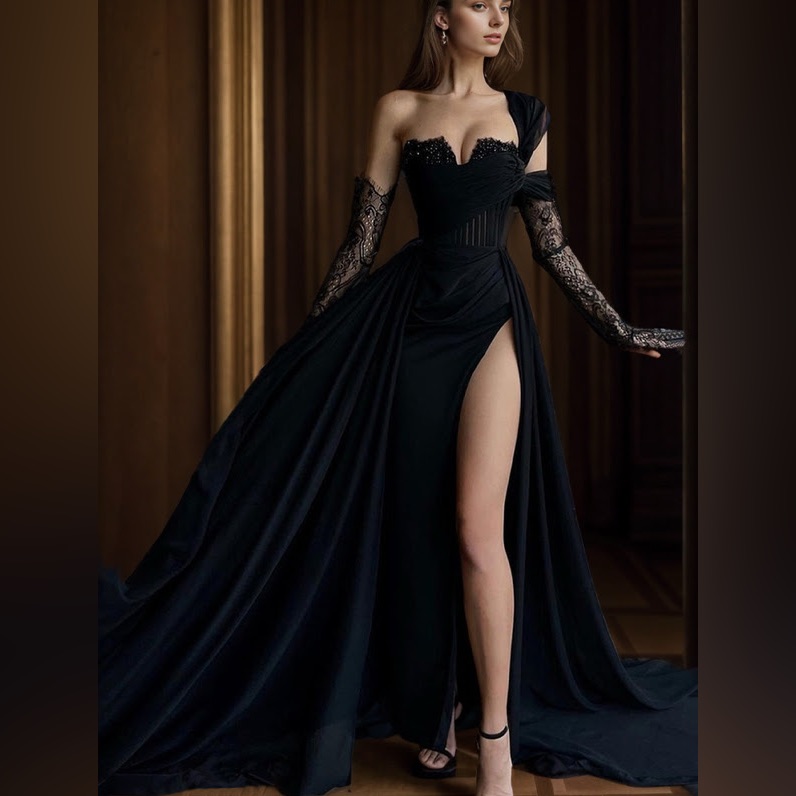 Elegant Evening Black Gown